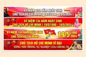 Bộ 4 file băng rôn mừng kỷ niệm sinh nhật Bác Hồ file corel - Mẫu số SD651