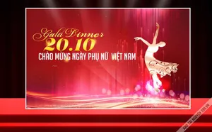 Gala Dinner 20 10 chào mừng Ngày Phụ Nữ Việt Nam sang trọng File Corel