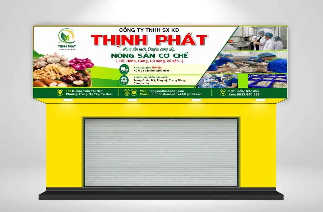 Bảng Hiệu Thinh Phát - Nông Sản Sạch, Thiết Kế CDR Độc Đáo