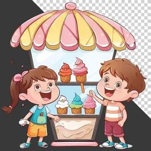 Hình Ảnh Kem Ngộ Nghĩnh Cho Bé – File PNG Chất Lượng Cao