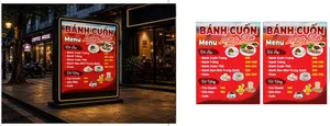File Corel - Mẫu thiết kế bảng hiệu menu Bánh Cuốn Lạng Sơn