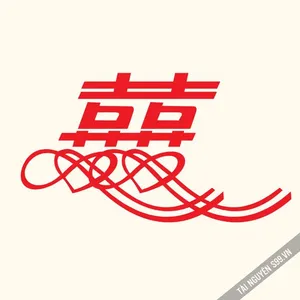 Tải File Chữ Hỷ Vector CDR Song Hỷ Cách Điệu Đẹp Cho Thiết Kế Cưới
