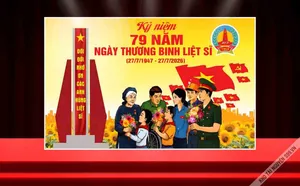 Market ky Banner Kỷ niệm 79 Năm Ngày Thương binh Liệt sĩ (CDR)