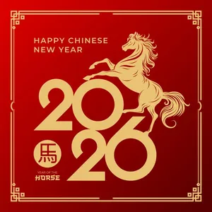 Thiệp Chúc Tết 2026 Hoa Văn Đỏ Vàng Sang Trọng