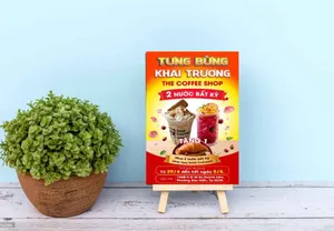 Banner Quảng Cáo The Coffee Shop - CDR Vector Dễ Chỉnh Sửa