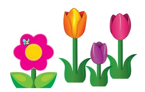 File Corel hoa trang trí lớp học mầm non