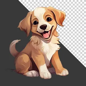 Cún Con Dễ Thương PNG - Hình Ảnh Chất Lượng Cao Cho Thiết Kế Đồ Họa