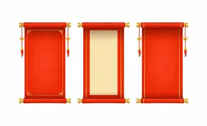 Câu đối đỏ treo trang trí Tết Vector