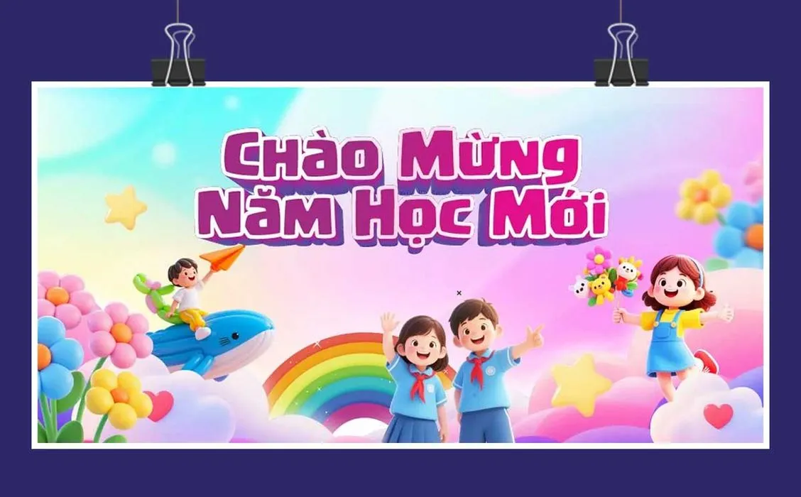 Phông Nền Chào Mừng Năm Học Mới Dễ Thương File Corel