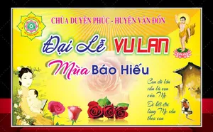 Market, background đại lễ vu lan báo hiếu chùa Phúc Duyên file corel
