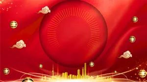 Backdrop lễ trao giải thưởng cuối năm nền đỏ B09 file PSD