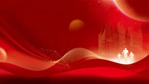 Backdrop khai trương nền màu đỏ file PSD mẫu C40