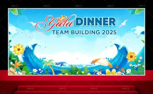 Backbround, phông nền Team Building mùa hè sôi động file corel