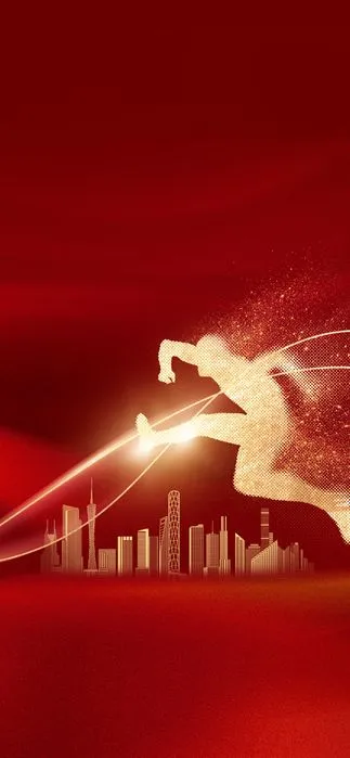 Poster giải chạy nền đỏ B55 file PSD