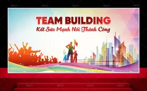 Backbround, phông nền Team Building kết nối sức mạnh file corel