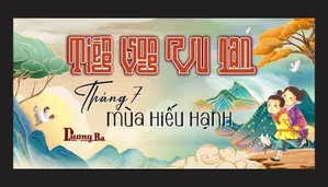 Background, poster lễ Vu Lan  mùa hiếu hạnh file Corel