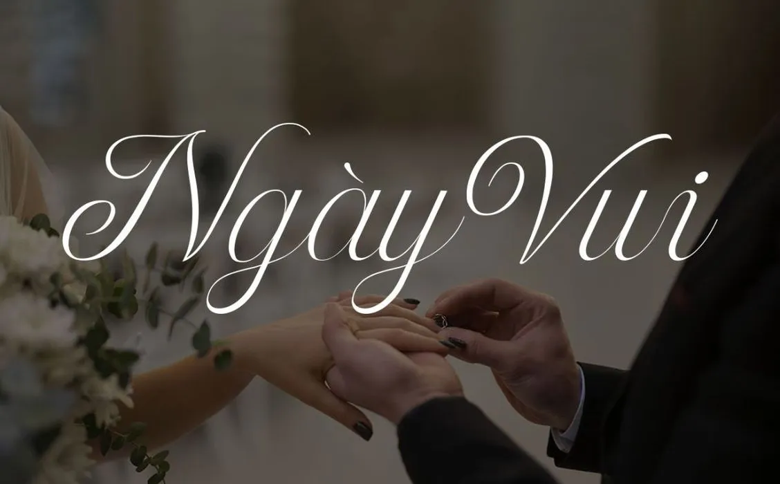 Font Chữ Việt Hóa Lãng Mạn Cho Thiết Kế Thiệp Cưới - TH Delighted Sunrise