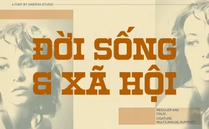 Font chữ Display đậm chất Retro TH Roge Việt hóa