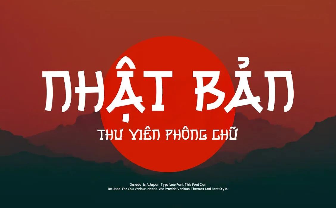 Font Chữ Đậm Chất Nhật Bản TH Gareda Việt Hóa