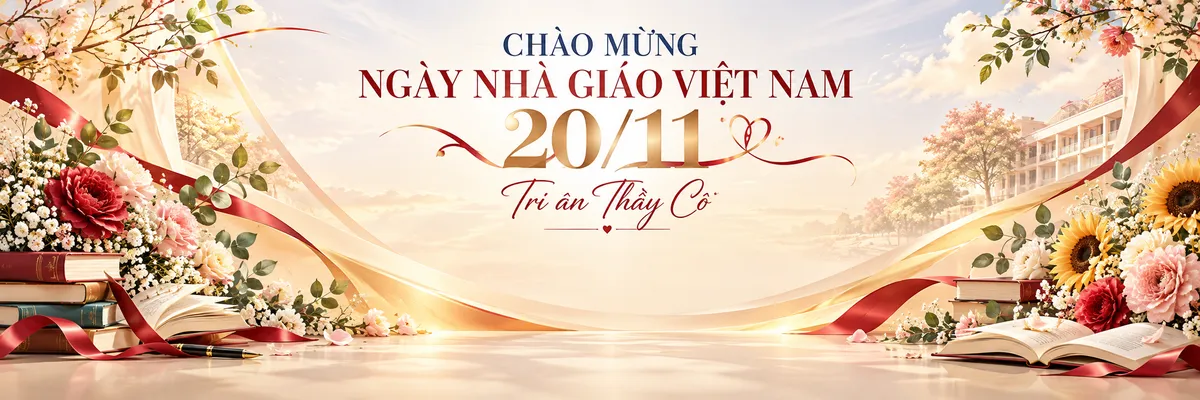 Banner backdrop chào mừng ngày nhà giáo việt nam 20 tháng 11 - JPG