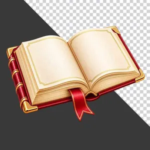 File PNG - Cuốn sách mở trang trống bọc viền vàng tri ân 20 tháng 11