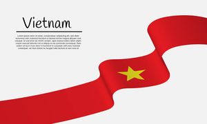 Ảnh dải cờ Việt Nam uốn lượn vector mẫu số 210