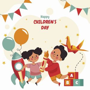 Mẫu poster trẻ vui tươi mừng ngày lễ của trẻ - CR1183
