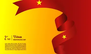Mẫu banner chào mừng ngày quốc khánh Việt Nam tone đỏ vàng - File AI 072