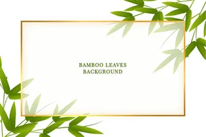 Mẫu backgroud khung lá cây trúc màu xanh file AI 104
