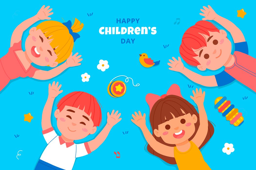 Mẫu banner, background đồng cỏ ngày lễ của trẻ - CR1081