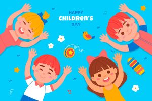 Mẫu banner, background đồng cỏ ngày lễ của trẻ - CR1081