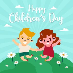 Mẫu poster trẻ vui chơi thả diều mừng ngày lễ của trẻ - CR1205