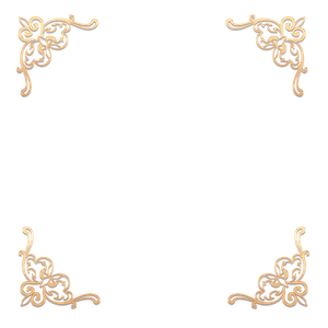 Mẫu khung hoa văn góc vuông cổ điển vector file PNG 041