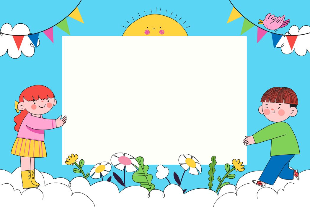 Mẫu thiệp poster trẻ em vui chơi CR832