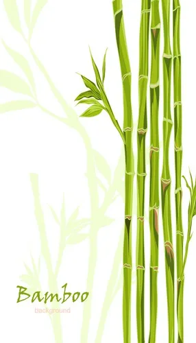 Mẫu backgroud cây tre trúc vẽ tay file AI 153
