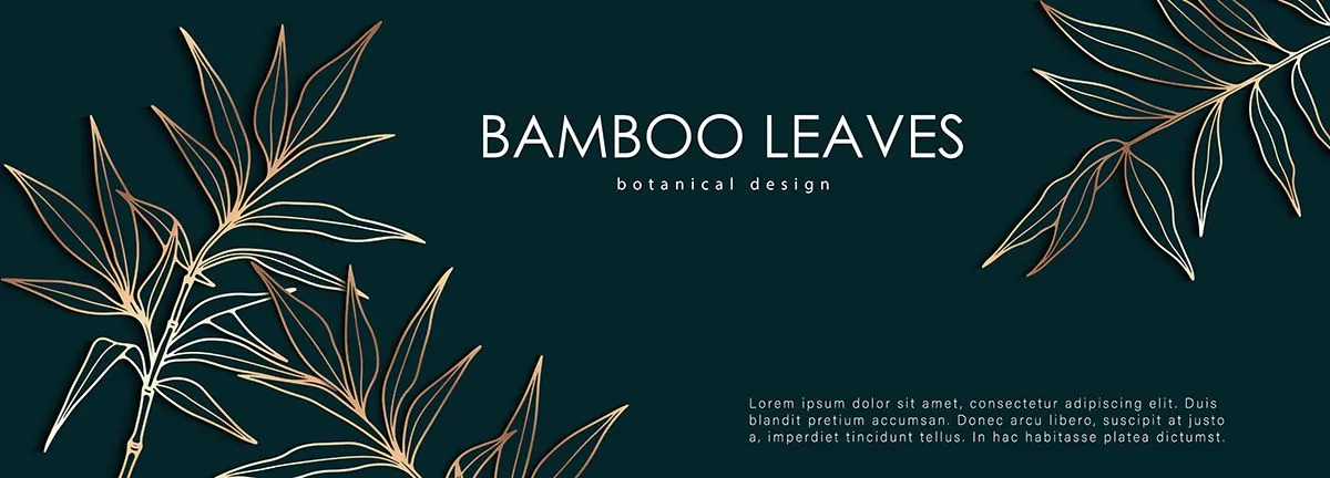 Mẫu banner tre trúc sang trọng file AI 157