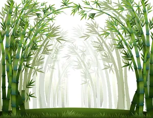 Backgroud cây tre màu xanh hình vòm file AI 010