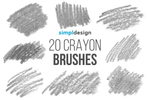 Bộ Brush 20 hiệu ứng cọ sáp màu cho photoshop