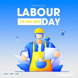 Poster mừng ngày lễ lao động 1-5 file PSD 001