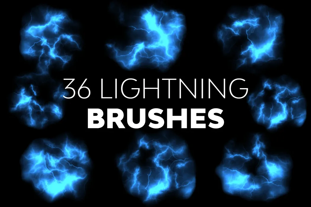 Bộ Brush 36 hiệu ứng tia sét tuyệt đẹp