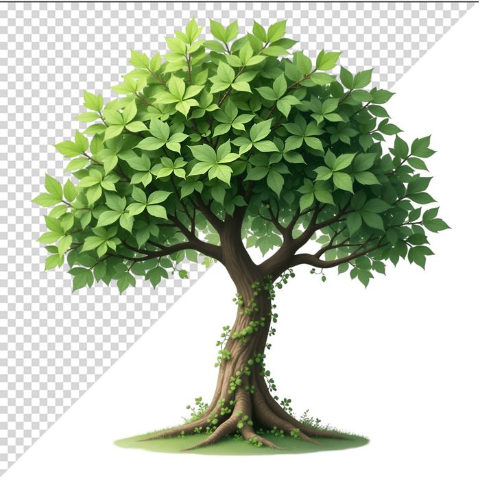 Ảnh cây xanh cổ thụ vector file PNG chất lương cao - S074