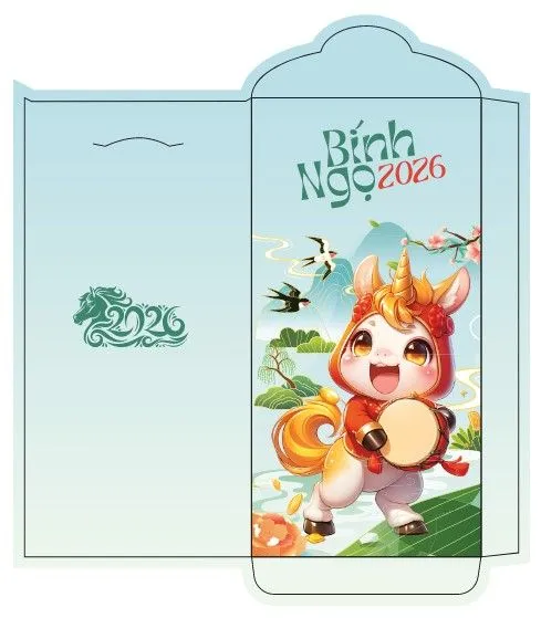 Lì Xì Tết Bính Ngọ 2026 – Thiết Kế Độc Đáo CDR