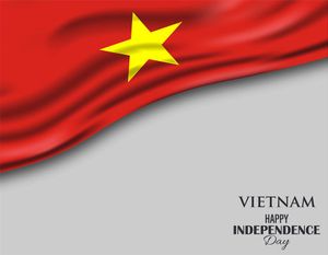 Ảnh background cờ Việt Nam uốn lượn vector mẫu số 190