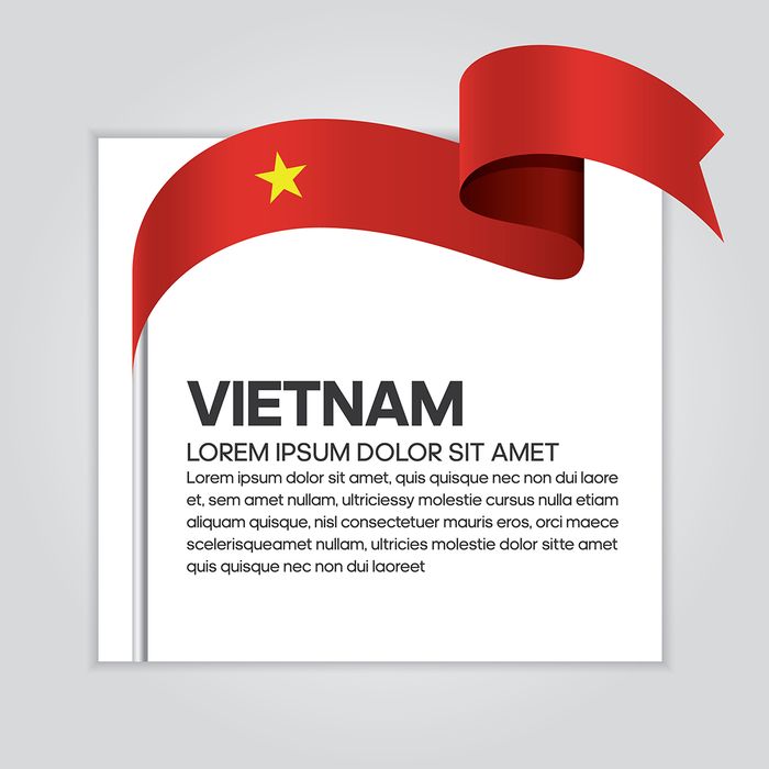 Ảnh dải cờ Việt Nam uốn lượn vector mẫu số 197