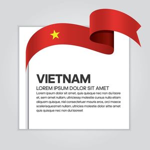 Ảnh dải cờ Việt Nam uốn lượn vector mẫu số 197