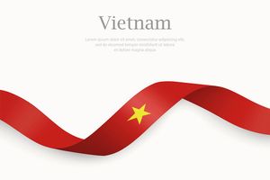 Ảnh background dải cờ Việt Nam uốn lượn vector mẫu số 177