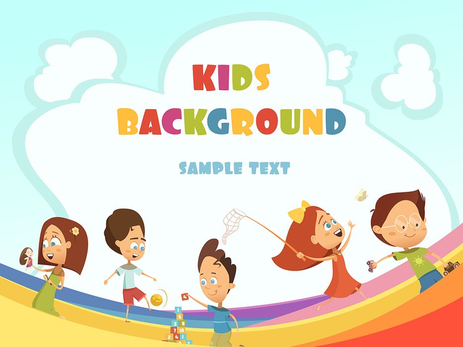 Mẫu banner, background trẻ vui mừng ngày lễ của trẻ - CR1134