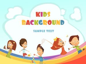 Mẫu banner, background trẻ vui mừng ngày lễ của trẻ - CR1134
