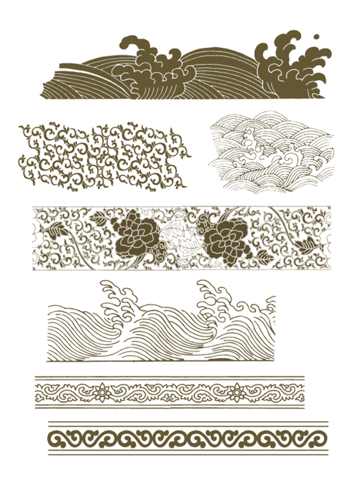 Mẫu khung hoa văn chất lượng cao vector File PNG 018