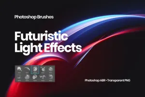 Bộ Brush 10 hiệu ứng vòng sáng công nghệ tương lại huyền ảo